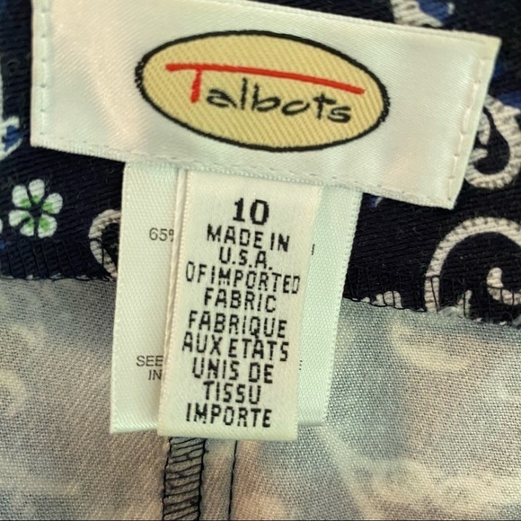 Vintage blue floral flat front high-rise pants - Picture 9 of 11